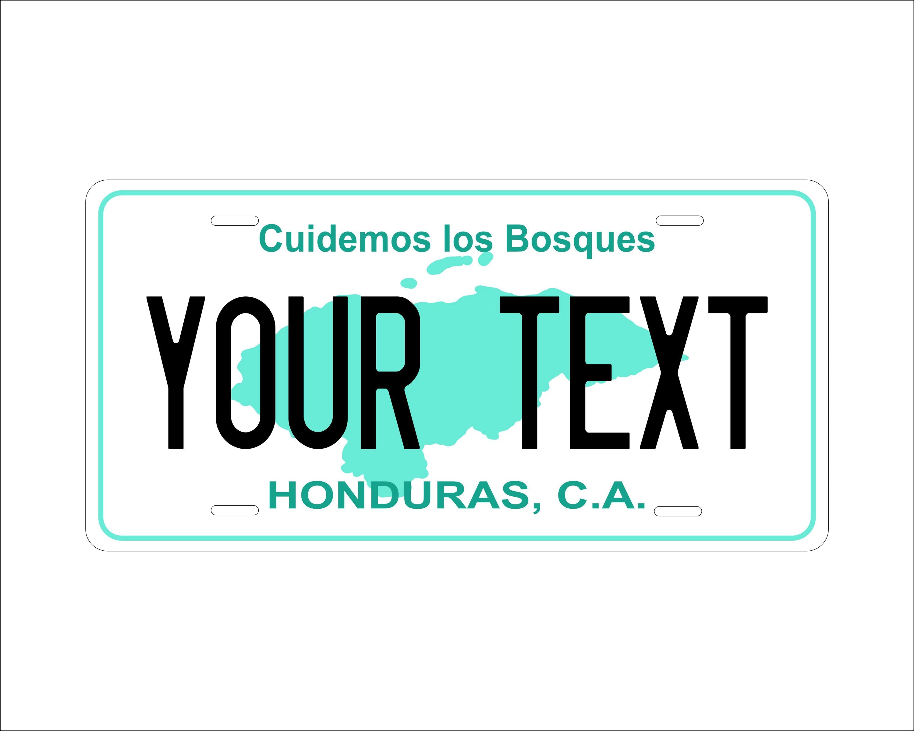 Honduras Custom Personalized Novelty ATV Moped Mini Bike License Plate