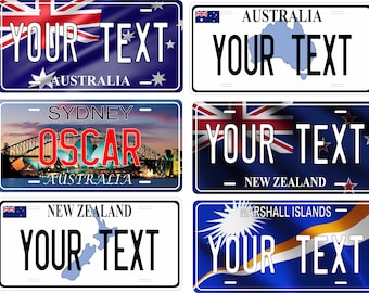 Pacific Oceanic Australia Flags Custom Novelty Auto ATV  Mini Bike License Plate