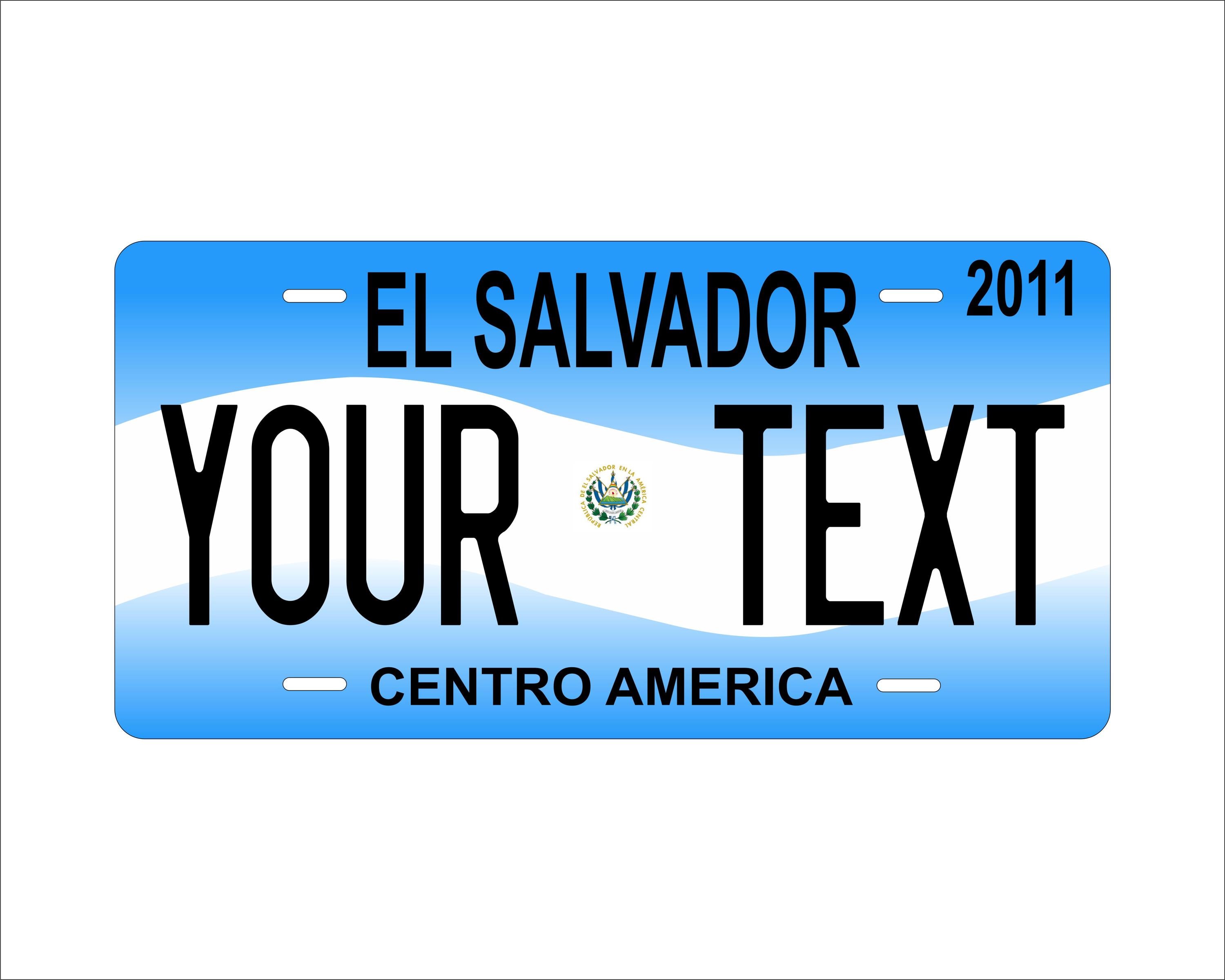 El Salvador License Plate - Etsy