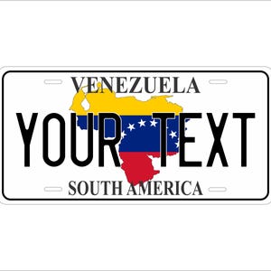 Venezuela Flagge Karte benutzerdefinierte personalisierte Neuheit ATV Moped Mini Bike Nummernschild