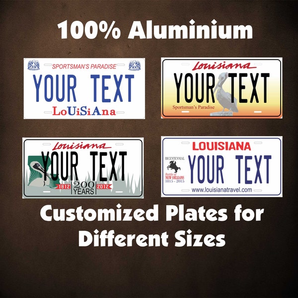 Louisiana Personalized License Plate Etsy