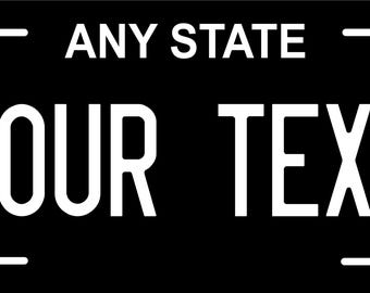 Any State Any text White Custom Personalized Novelty ATV Moped Mini Bike License Plate