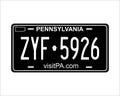 Pennsylvania Black White Custom Personalized Novelty ATV Auto Moto Mini Bike License Plate