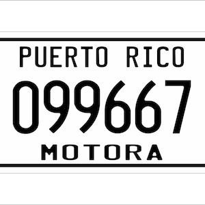 Puerto Rico Motorcycle Size Personalized Novelty ATV License Plate