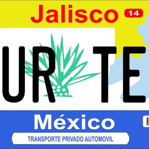 Jalisco 2002 Mexico Custom Personalized Novelty ATV Moped Mini Bike License Plate