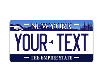 New York 2001 Empire State Custom Personalized Novelty ATV Moped Mini Bike Bicycle Auto Moto License Plate