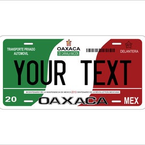 Oaxaca 2009 Mexico Custom Personalized Novelty ATV Moped Mini Bike License Plate