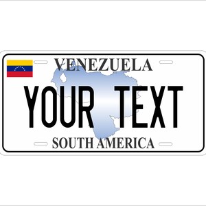 Venezuela Karte Benutzerdefinierte personalisierte Neuheit ATV Moped Mini Bike Nummernschild