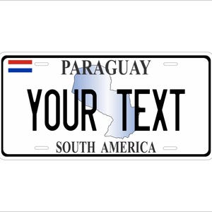 Paraguay Karte benutzerdefinierte personalisierte Neuheit ATV Moped Mini Bike Nummernschild