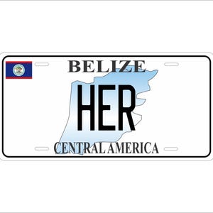 Belize Karte Benutzerdefinierte personalisierte Neuheit ATV Moped Mini Fahrrad Nummernschild