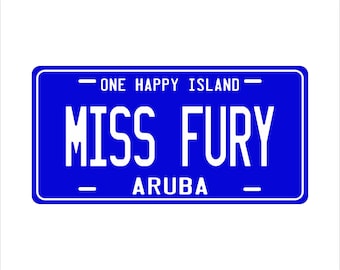 Aruba License Plate Personalized Custom ATV Mini Bike Moped Auto