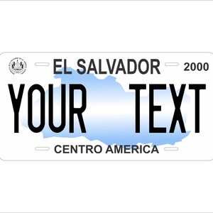 El Salvador Karte benutzerdefinierte personalisierte Neuheit ATV Moped Mini Fahrrad Nummernschild