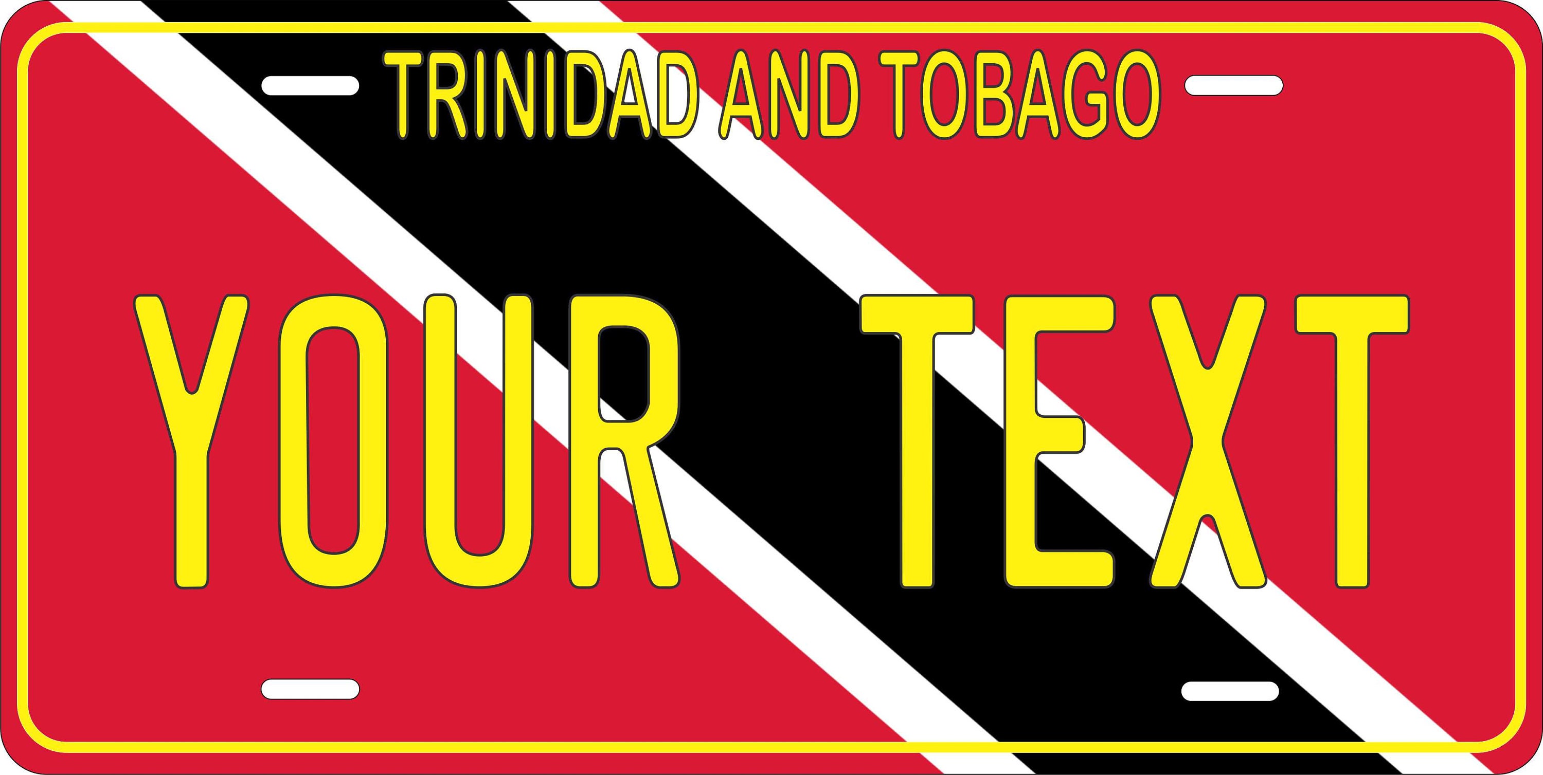 Trinidad and Tobago License Plate Personalized Custom ATV Mini Etsy