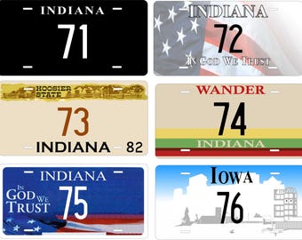 Placa de matrícula personalizada para minimoto, ciclomotor, ATV, versión 2, con muchos diseños