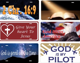 Christian Jesus God Religion Designs Custom Novelty Auto ATV  Mini Bike License Plate