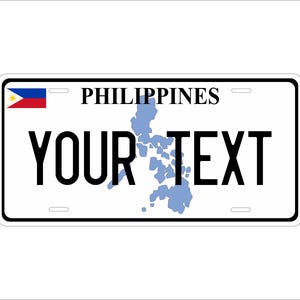 Philippinen Karte Asien Personalisiertes Neuheit ATV Moped Mini Fahrrad Nummernschild