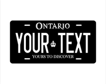 Ontario Black Canada - Tuyo para descubrir la placa de matrícula personalizada novedosa para ATV, minimoto, automóvil