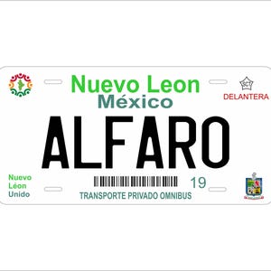 Nuevo Leon 2011 Mexico Custom Personalized Novelty ATV Moped Mini Bike License Plate