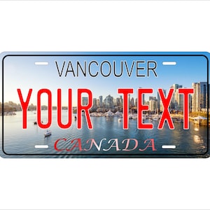 Vancouver British Columbia Canada Custom Personalized Novelty ATV Moped Mini Bike License Plate