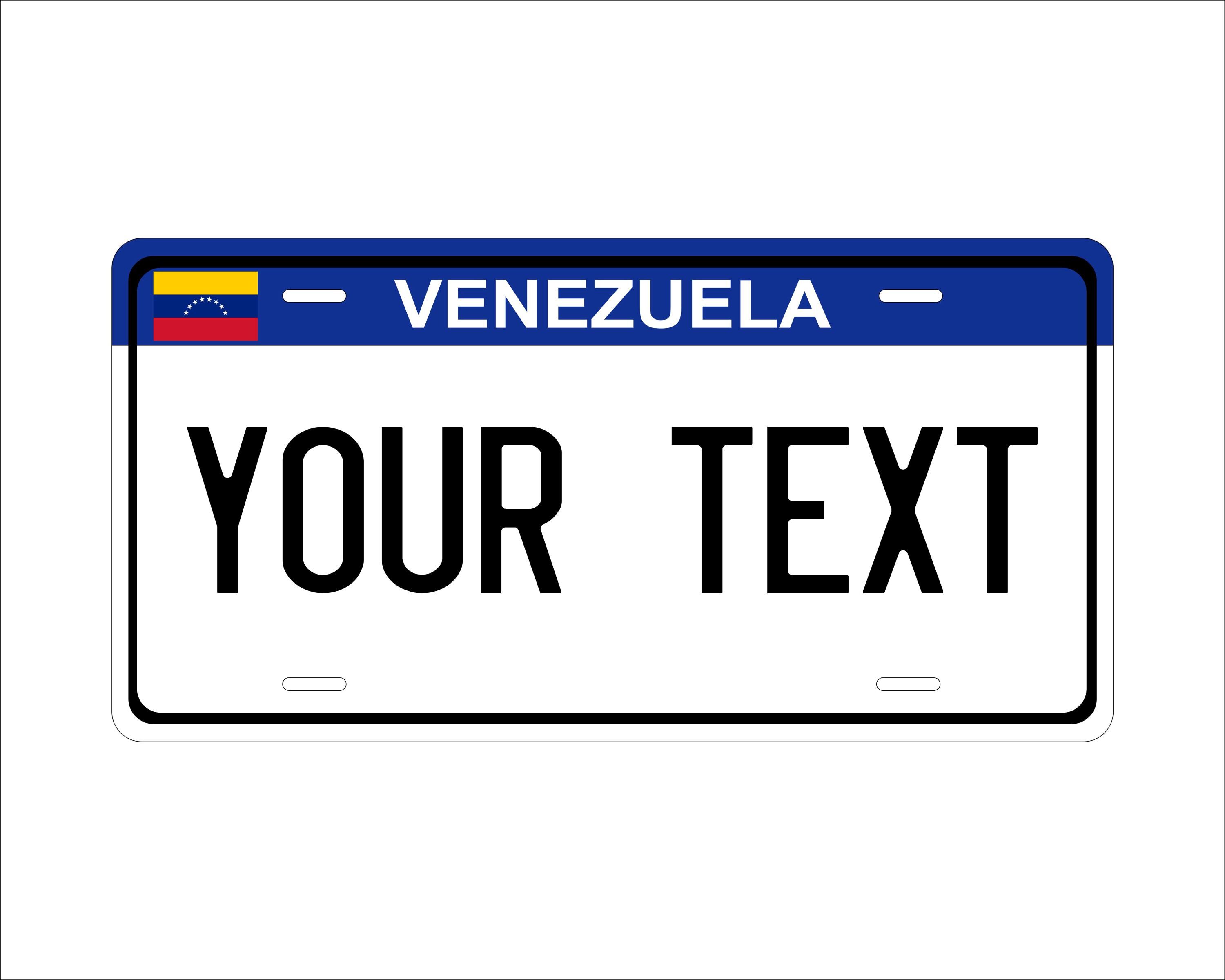 Venezuela Blue Custom Personalized Novelty ATV Moped Mini Bike License Plate