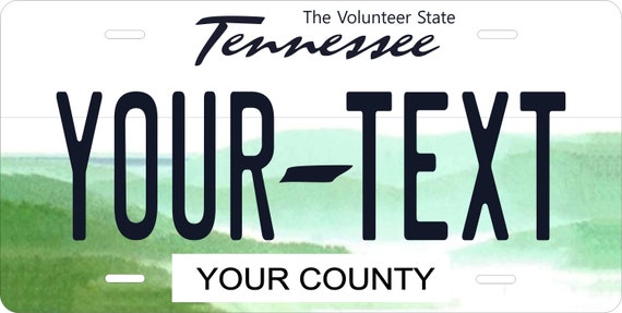 CUSTOM PERSONALIZED ALUMINUM BICYCLE MINI STATE LICENSE PLATE-TENNESSEE WILDLIFE
