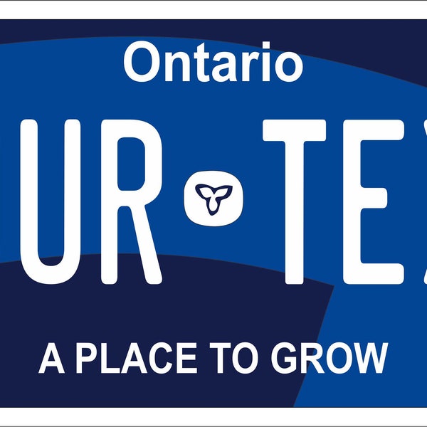 Ontario Custom License Plate Etsy