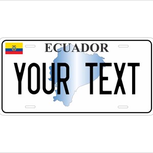 Ecuador Karte benutzerdefinierte personalisierte Neuheit ATV Moped Mini Bike Nummernschild