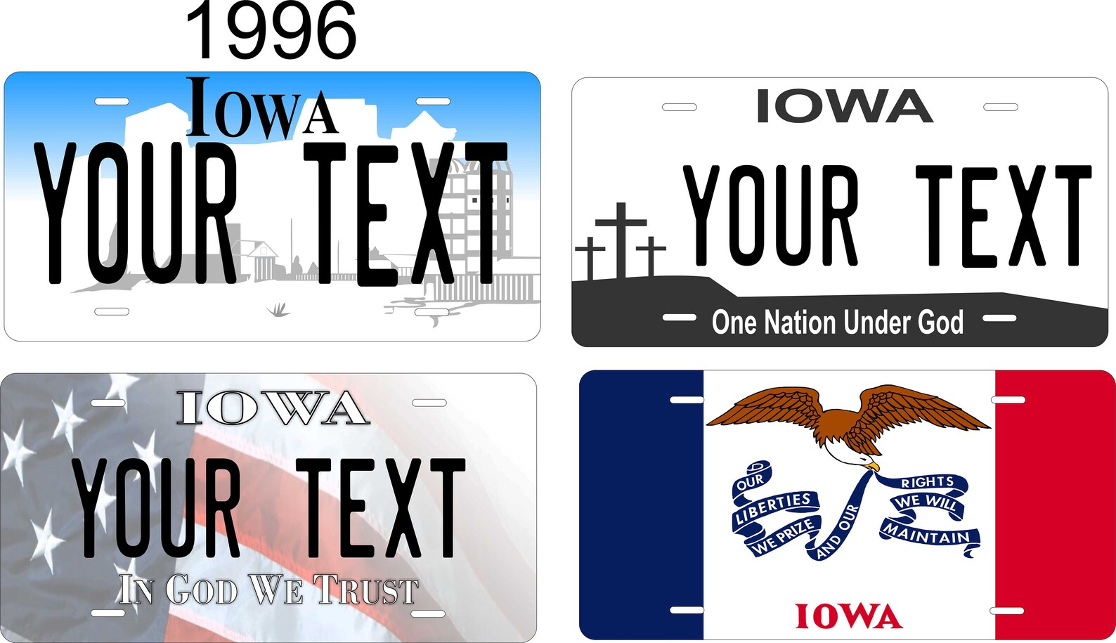 Iowa 1947 to Present License Plate Personalized Custom ATV Etsy