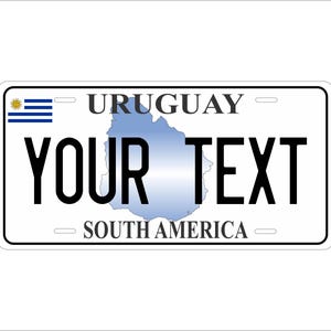 Uruguay Karte benutzerdefinierte personalisierte Neuheit ATV Moped Mini Bike Nummernschild