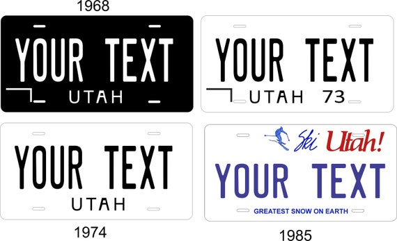 Utah 1992 License Plate Personalized Custom Auto Bike Motorcycle Moped  tag 