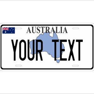Australien Karte Benutzerdefinierte personalisierte Neuheit ATV Moped Mini Fahrrad Tag Nummernschild