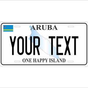 Aruba Map Benutzerdefiniertes personalisiertes Neuheit ATV Moped Mini-Fahrrad-Kennzeichen