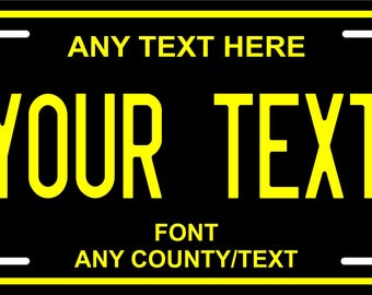 Any Text  Custom Personalized Novelty ATV Auto Moped Mini Bike License Plate