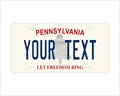Pennsylvania Bell Let Freedom Ring Custom Personalized Novelty ATV Moped Mini Bike License Plate
