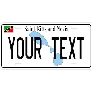 St. Kitts und Nevis Karte Benutzerdefinierte personalisierte Neuheit ATV Moped Mini Bike Nummernschild
