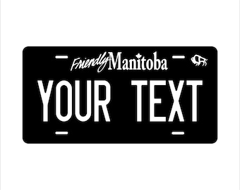 Placa de matrícula personalizada para ciclomotor, minimoto, ATV, Manitoba, Canadá, 1997, color negro