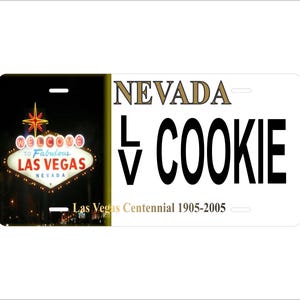 Placa de matrícula personalizada para minimoto, ciclomotor y cuatriciclo de Nevada Las Vegas