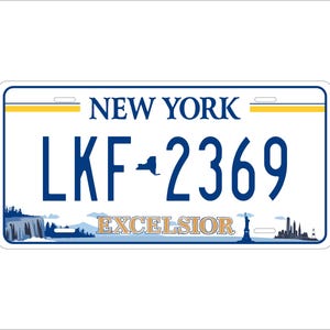 New York 2020 Excelsior Targa personalizzata per ATV, auto, moto, mini bici e bicicletta