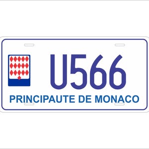 Monaco Europa Benutzerdefinierte personalisierte Neuheit ATV Moped Mini Bike Auto Moto Nummernschild