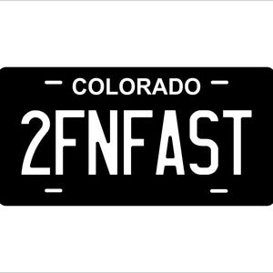 Colorado Black White Custom Personalized Novelty ATV Auto Mini Bike License Plate