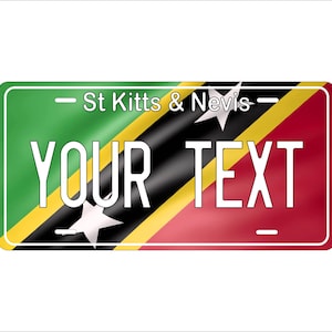 St Kitts and Nevis Flag Wave Custom Personalized Novelty ATV Moped Mini Bike License Plate