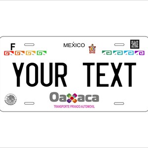 Oaxaca 2018 Mexico Custom Personalized Novelty ATV Moped Mini Bike License Plate