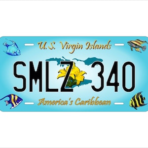 US Virgin Islands Custom Personalized Novelty ATV Moped Mini Bike Auto Moto License Plate