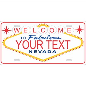 Letrero personalizado de Nevada Las Vegas para motocicleta, ciclomotor, minibicicleta, matrícula personalizada