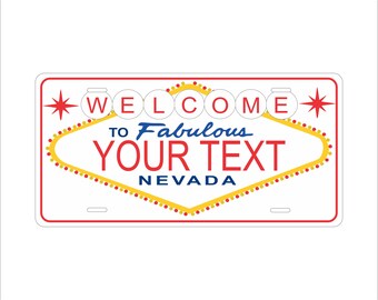 Personalized Nevada License Plate 2 X 4 (inches) Aluminum. Add Your