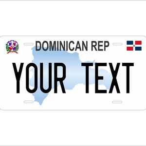 Dominikanische Republik Map Nummernschild Personalisiertes Custom ATV Mini Bike Moped