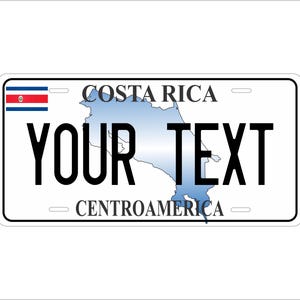 Costa Rica Custom Personalized Novelty ATV Moped Mini Bike License Plate