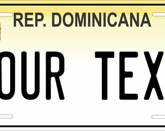 Rep Dominicana 2003 License Plate Personalized Custom ATV Mini Bike Moped