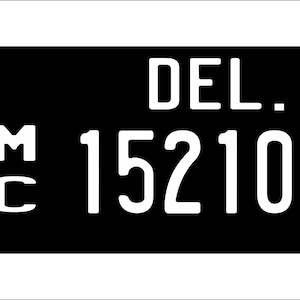 Delaware Motorcycle Size Personalized Novelty ATV License Plate