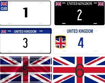 United Kingdom England British Designs Custom Novelty Auto ATV  Mini Bike License Plate